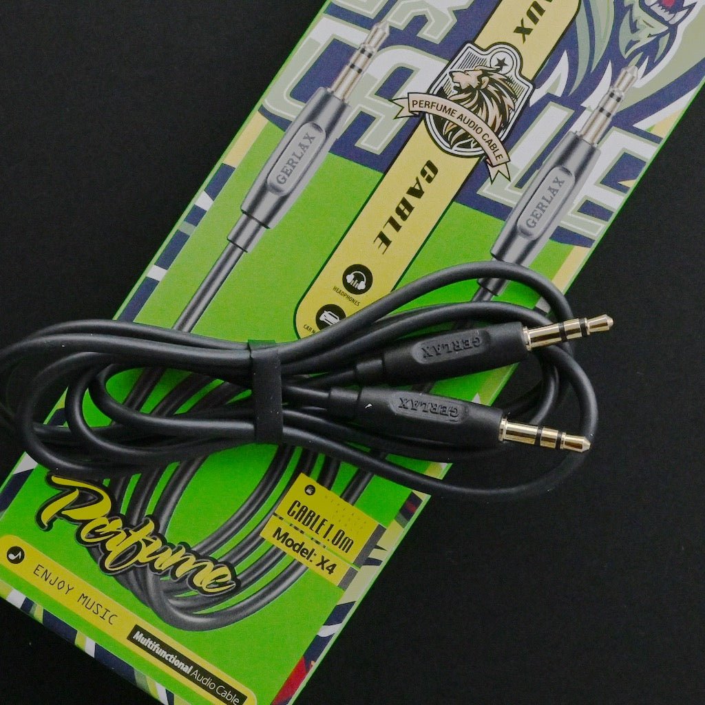 Cable Gerlax Auxiliar de Audio 3.5 Mm Plug Color Negro — foto 3