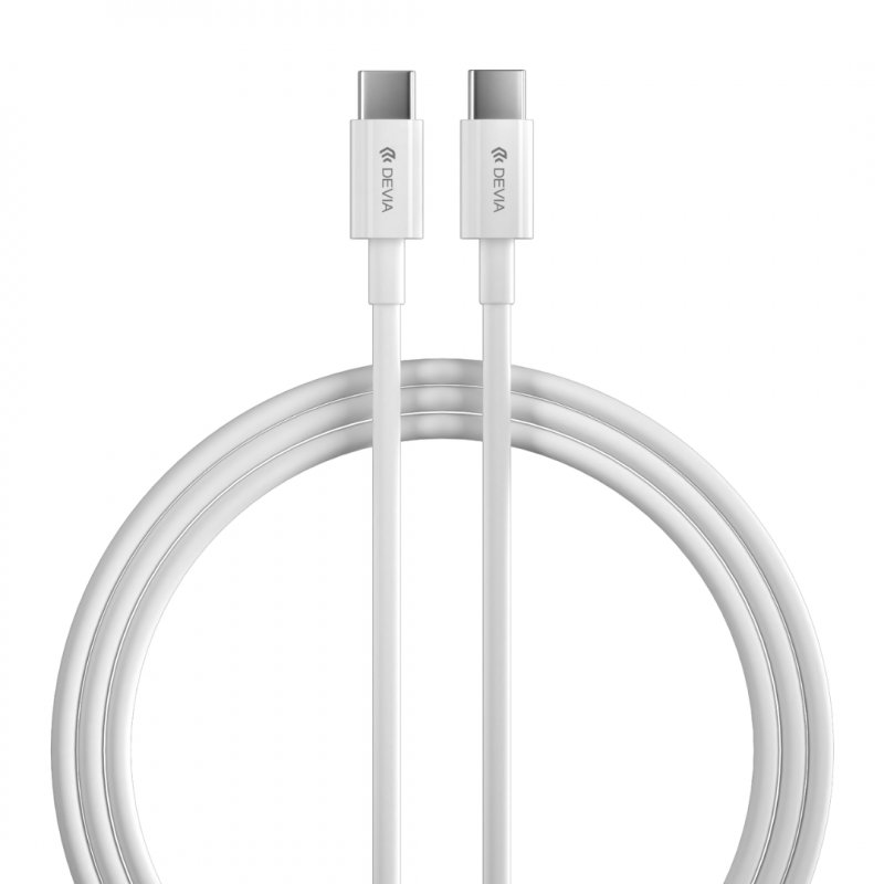 Cable Devia Tipoc Smart Series PD 60w Type-c To Type-c Fast Cable(3a,2m) Color Blanco