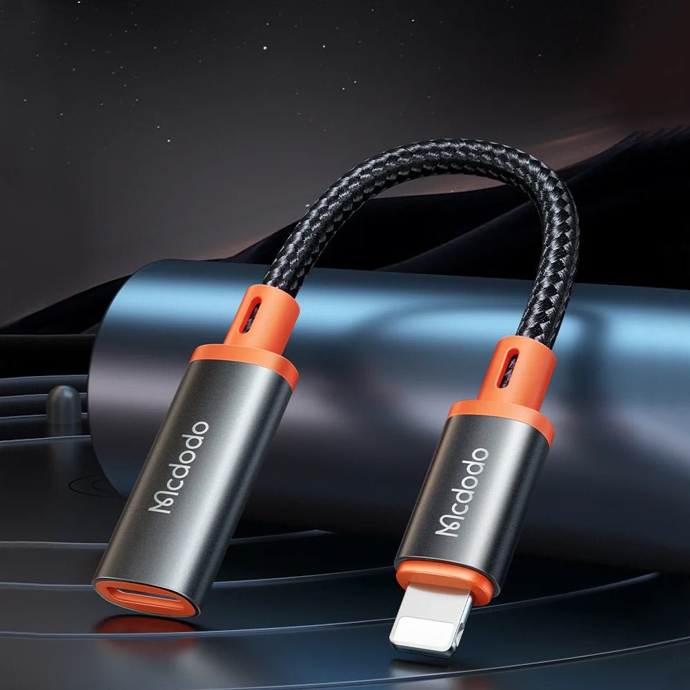 Adaptador McDodo Tipoc Ca-1440 USB Type C To Lightning Converter Cable Castle Series Color Negro — foto 3