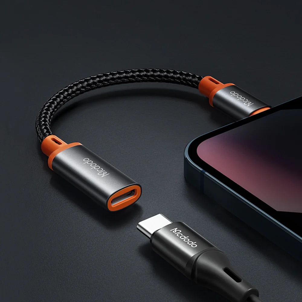 Adaptador McDodo Tipoc Ca-1440 USB Type C To Lightning Converter Cable Castle Series Color Negro — foto 5