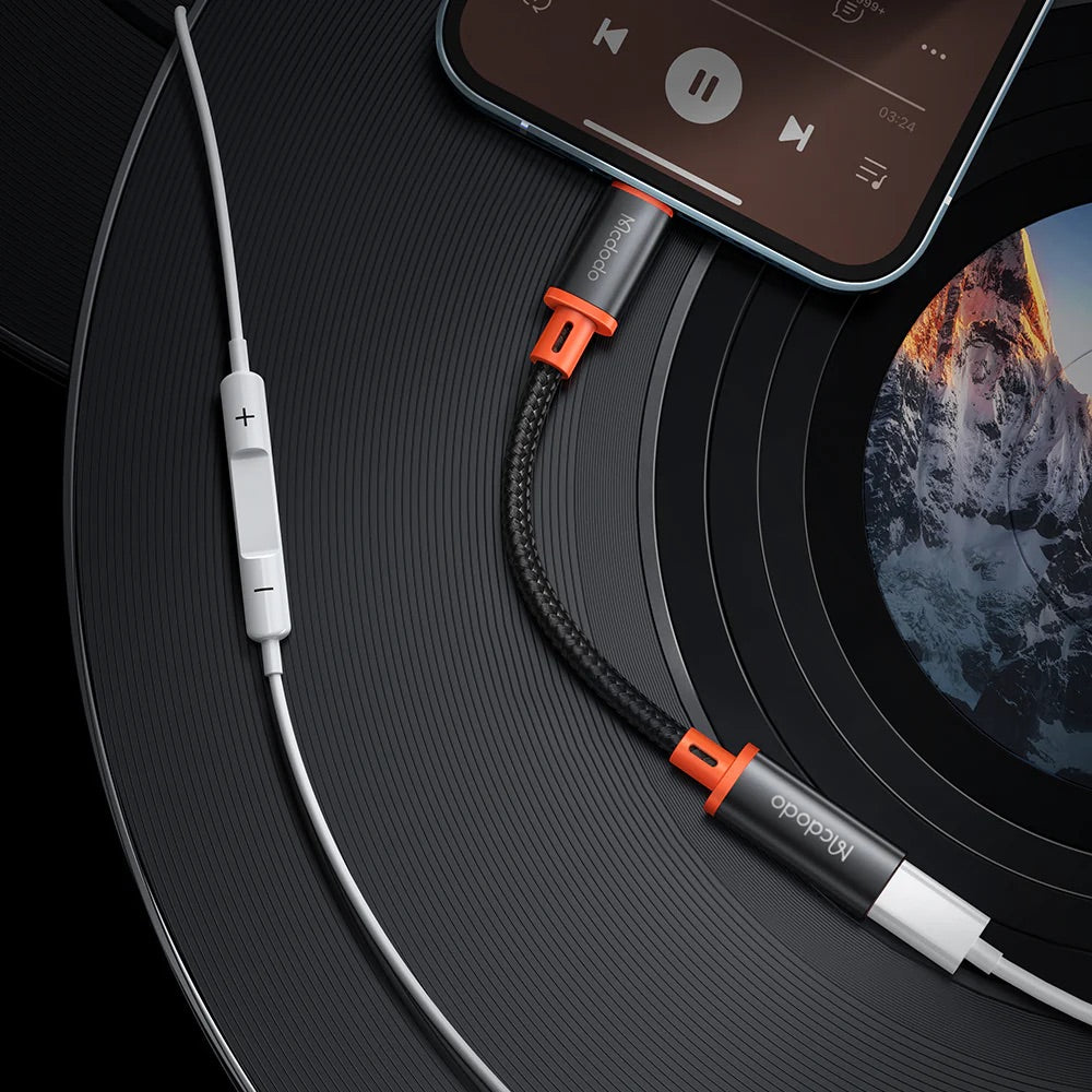 Adaptador McDodo Tipoc Ca-1440 USB Type C To Lightning Converter Cable Castle Series Color Negro — foto 6