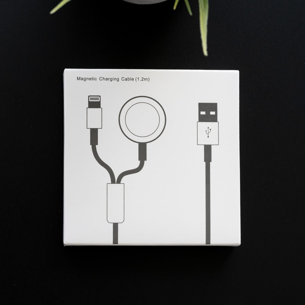 Cable Apple Multi Proposito 2 en 1 Lightning de Apple Watch Color Blanco