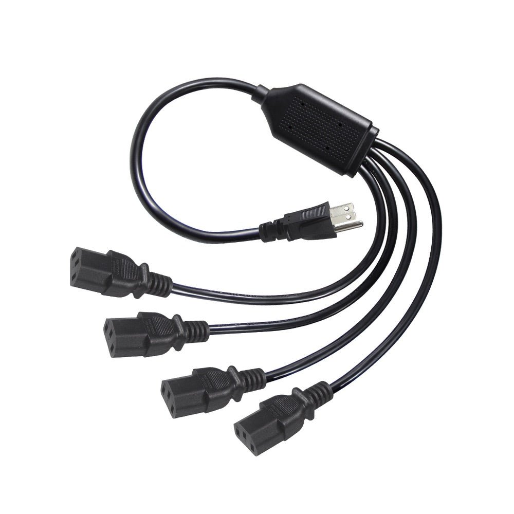 Cable Genérico Pared Extension 4 Conectores Color Negro