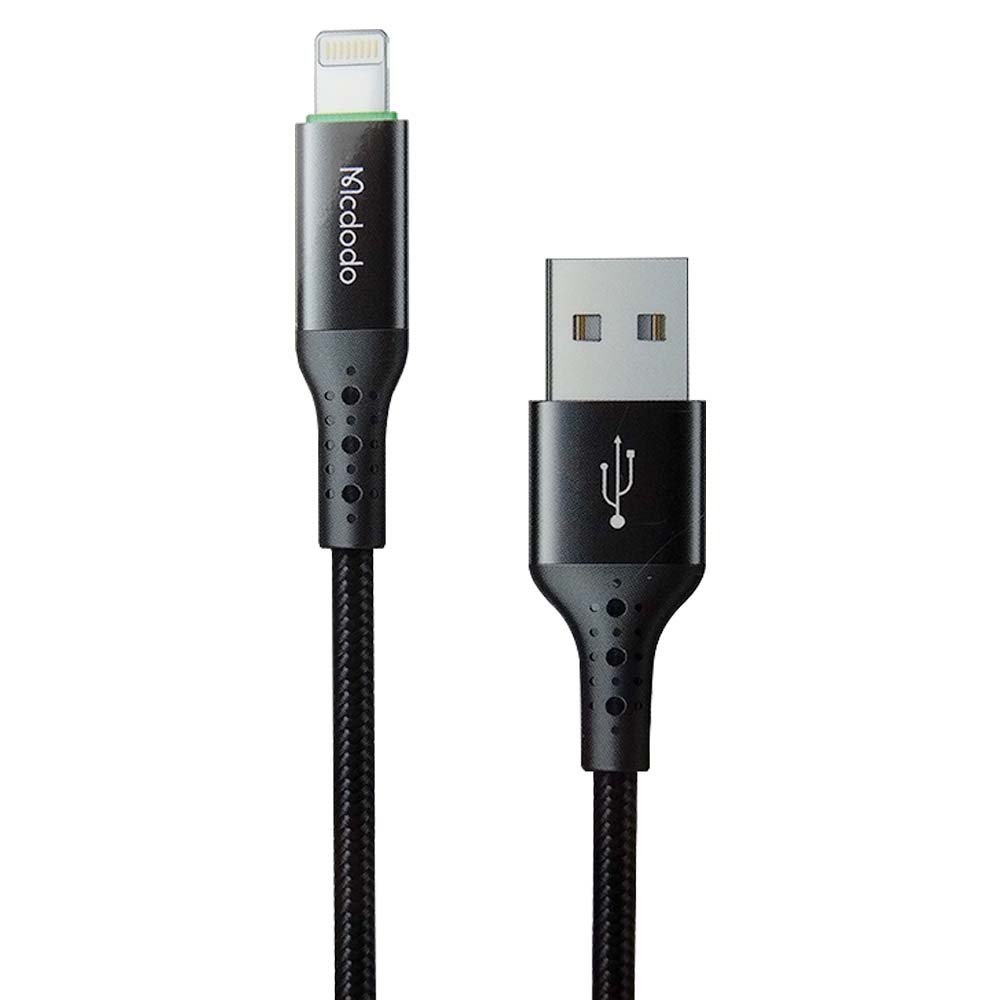 Cable McDodo USB Ca-7410 - 1.2 Metros con la Funcion de Auto Disconnect con USB a Lightning Color Negro
