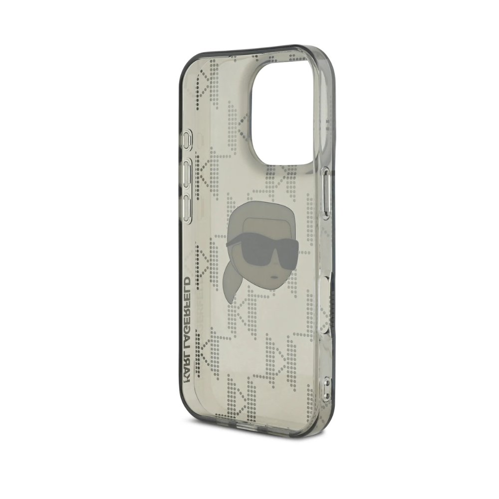 Estuche Karl Lagerfeld Hc Iml K. Head Monogram Electroplated Black iPhone 16 Pro Max — foto 3
