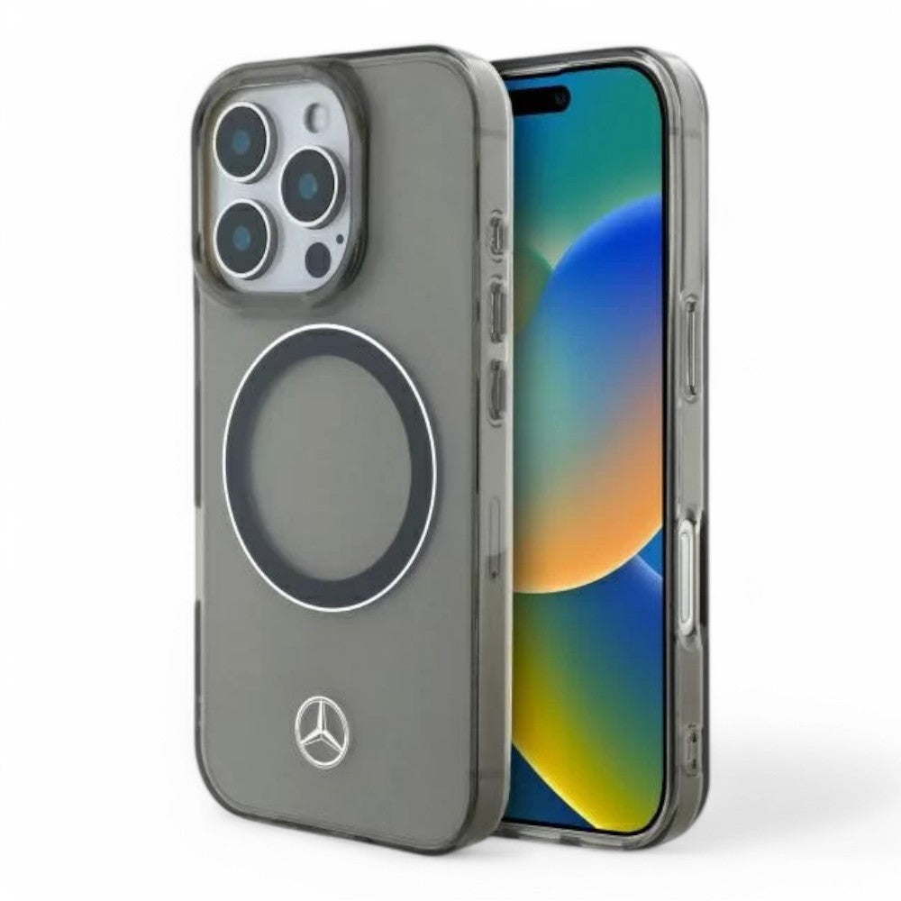 Mercedes-benz Mb Hc MagSafe Transparent Pc/tpu Silver Ring Black iPhone 16 Pro — foto 6