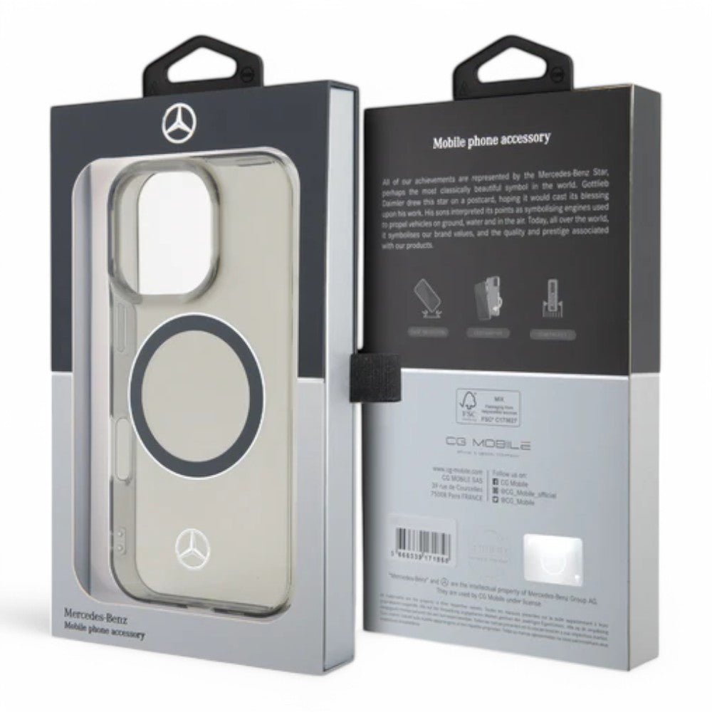 Mercedes-benz Mb Hc MagSafe Transparent Pc/tpu Silver Ring Black iPhone 16 Pro