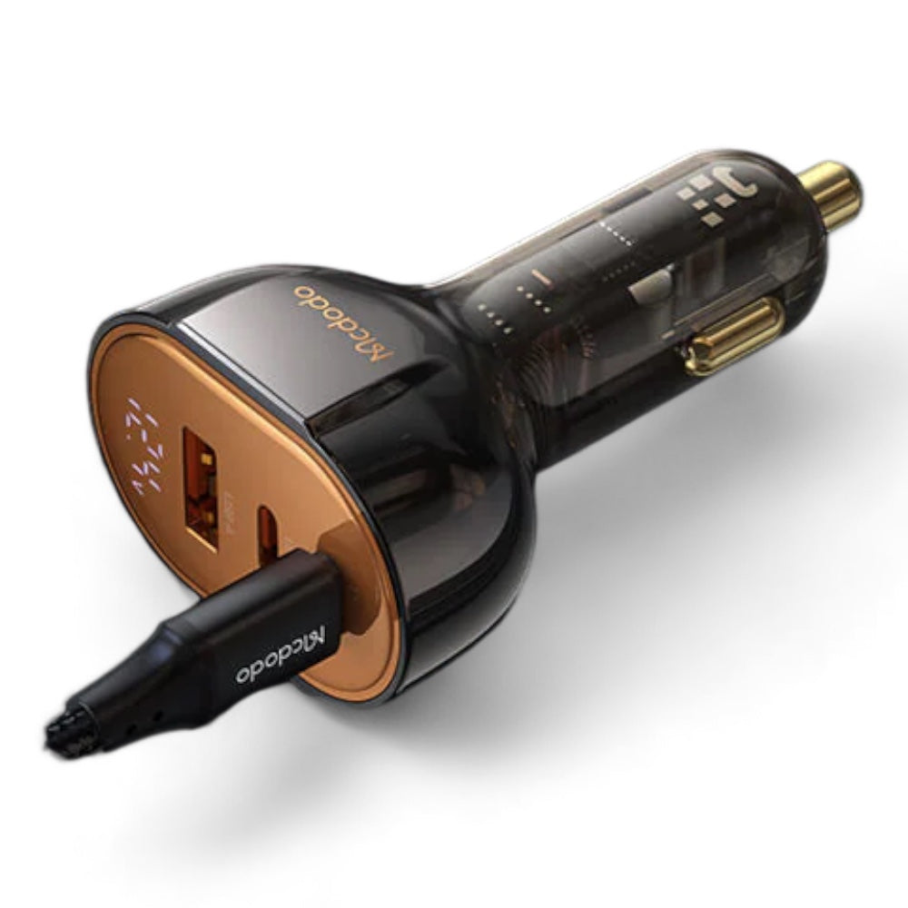 Cargador McDodo Carro Cc-2310 100w Pd Car Charger - Prism Series (3 Ports, Digital Display) Color Negro — foto 6