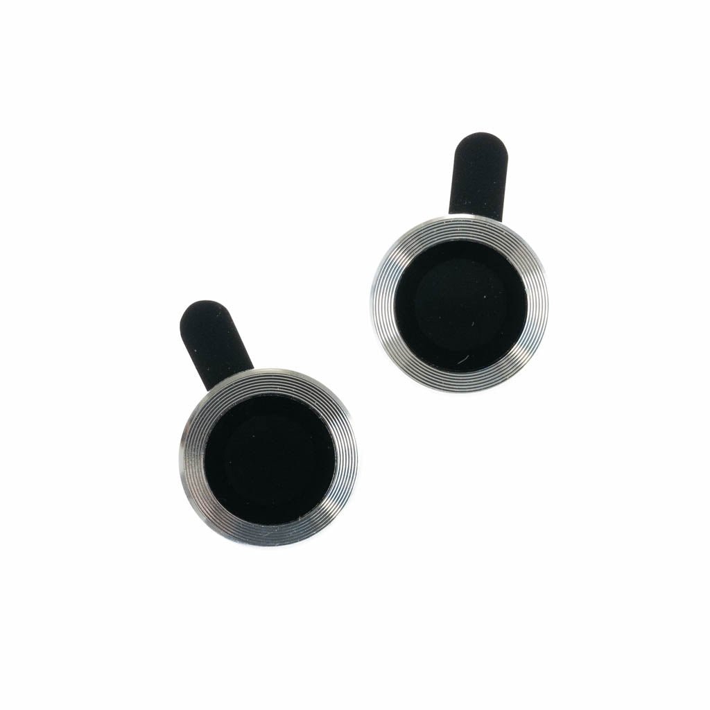 Accesorio El Rey vidrio templado camara con borde metal iPhone 12 color plateado