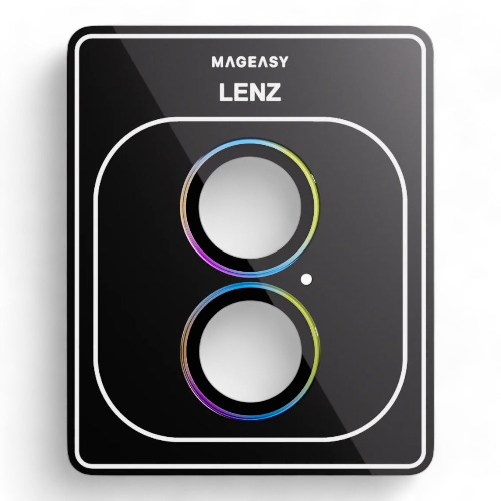 Accesorio MagEasy Vidrio Templado Cámara iPhone 16 Lenz Sapphire Lens Protector 2 Lenses / 2 Lenses Large Iridescent Color Multicolor — foto 4