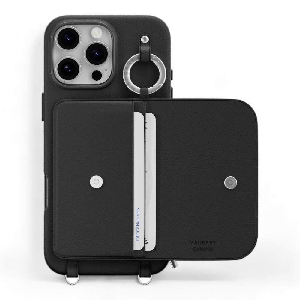 Estuche SwitchEasy Wallet iPhone 16 Pro Pouch M Wallet Phone Case With Stand Color Negro — foto 2