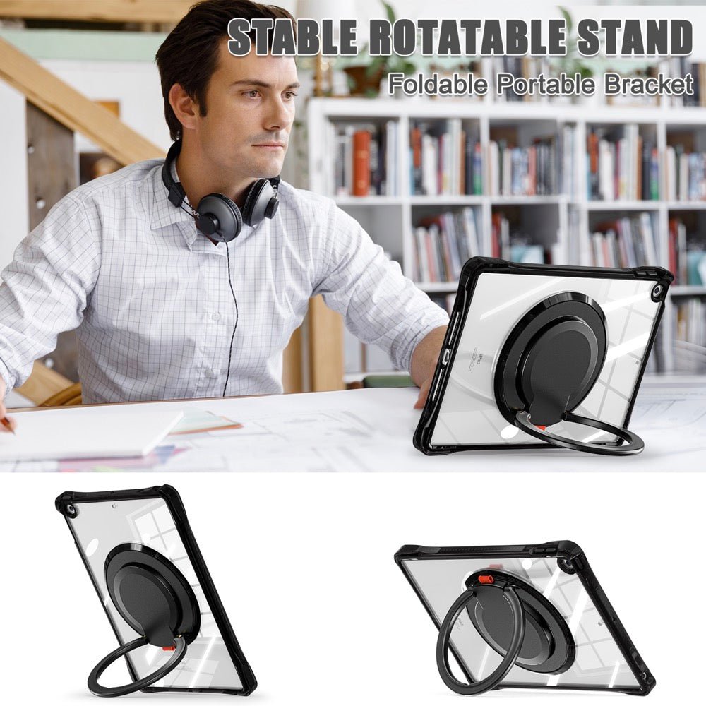 Estuche Transparent B Series Modelo iPad 10.2 Color Negro con Strap — foto 3