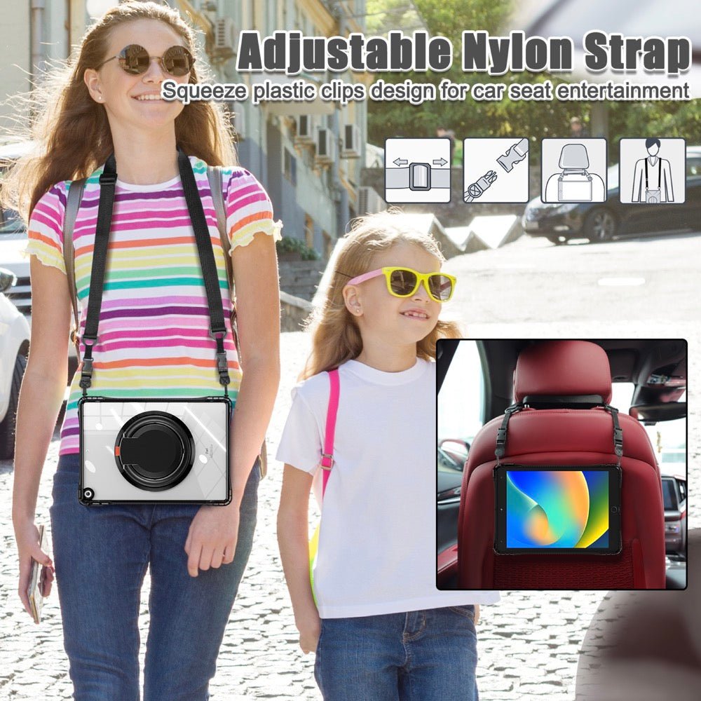 Estuche Transparent B Series Modelo iPad 10.2 Color Negro con Strap — foto 4