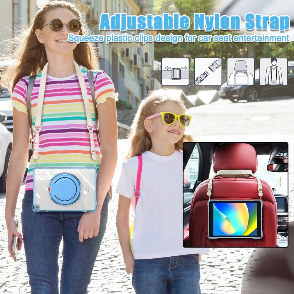 Estuche Transparent B Series Modelo iPad 10.2 Color Celeste con Strap — foto 4