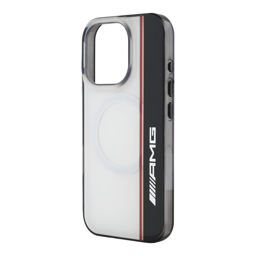 Estuche Amg Skin iPhone 16 Pro Max Amg MagSafe Case Double Layer Bow Lines White Color Blanco — foto 6