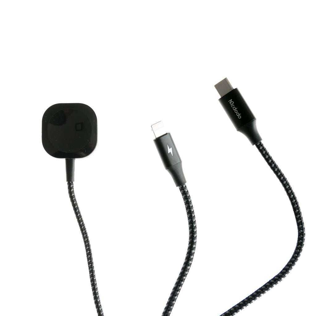 Cable McDodo Estacion 2 In 1 Wireless For Apple Watch & Phone Color Negro