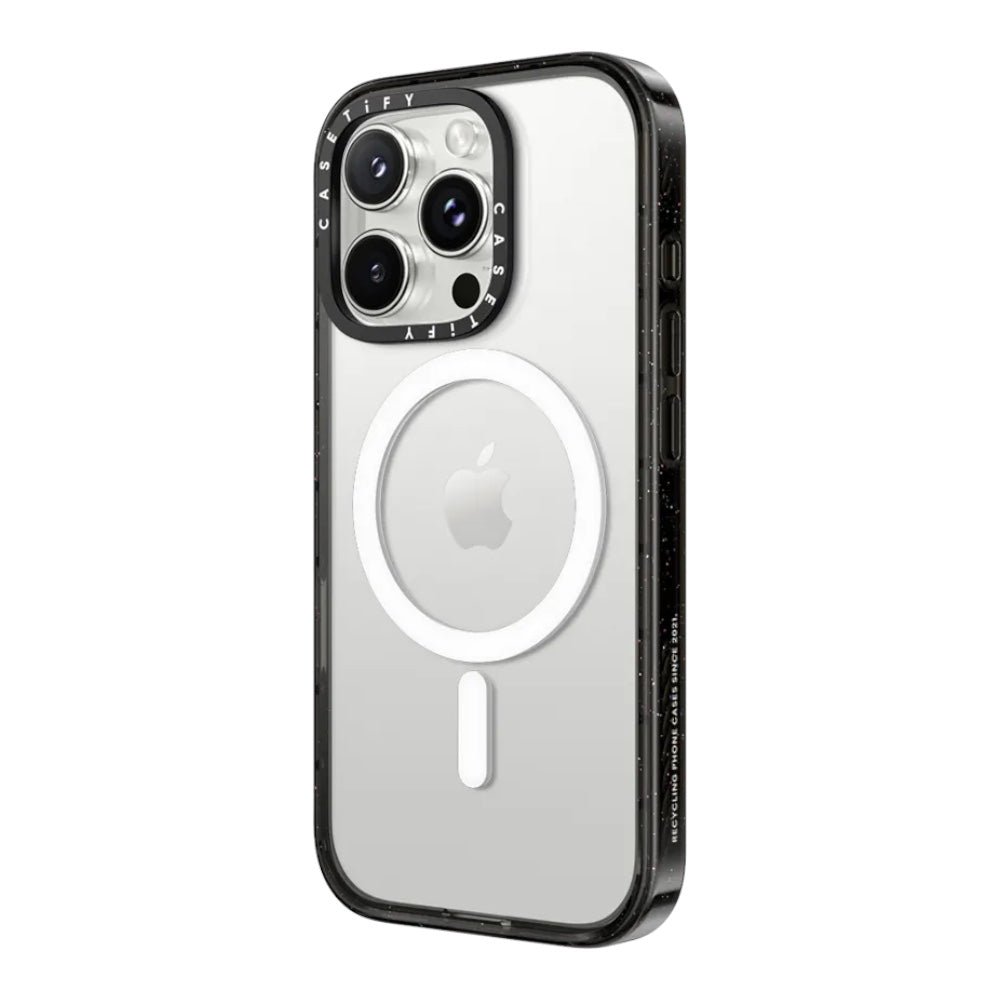 Case CASETiFY Impact con MagSafe iPhone 16 Transparente con Marco Negro — foto 3
