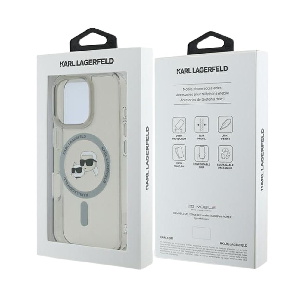 Estuche Karl Lagerfeld Hc MagSafe Iml Metal Kc Heads Black iPhone 16 Pro Max — foto 3