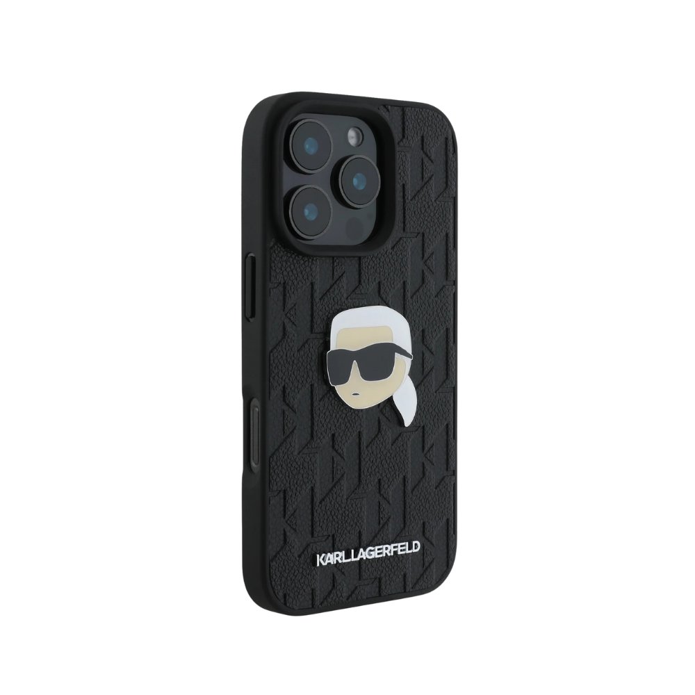 Estuche Karl Lagerfeld Hc Pu Monogram K. Head Pin Black iPhone 16 Pro Max — foto 2