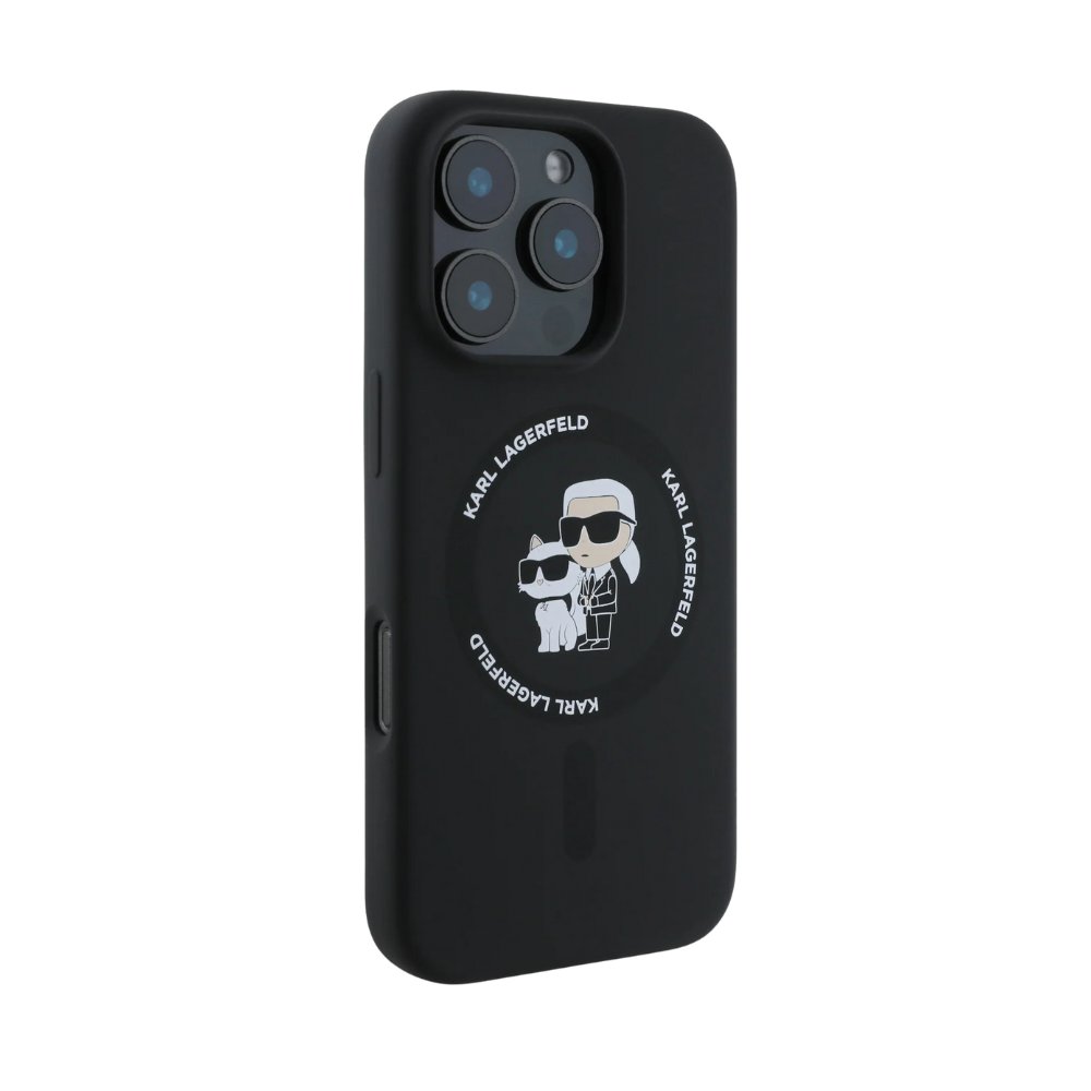 Estuche Karl Lagerfeldhc MagSafe Silicone Kc Heads Ring Black iPhone 16 Pro Max — foto 2