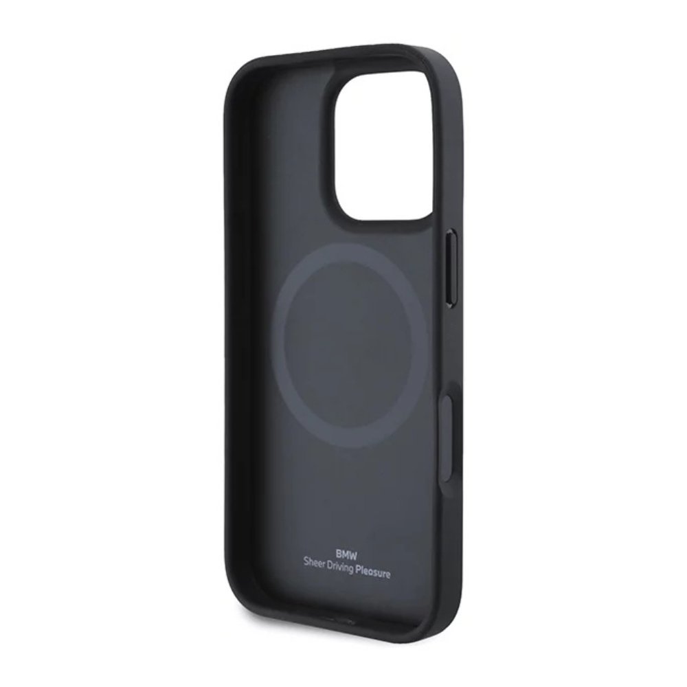 BMW Hc M MagSafe Pu Perforated Tricolor Line Grey iPhone 16 Pro — foto 4
