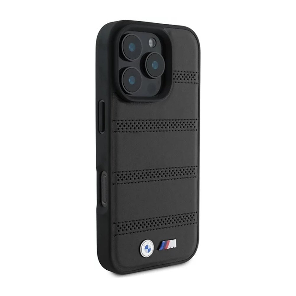BMW Hc M MagSafe Pu Perforated And Stitched Lines Black iPhone 16 Pro — foto 3