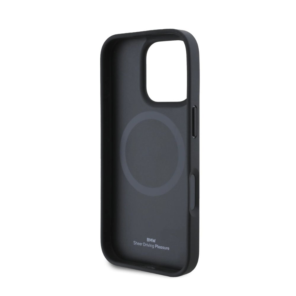 BMW Hc M MagSafe Pu Perforated And Stitched Lines Black iPhone 16 Pro — foto 4