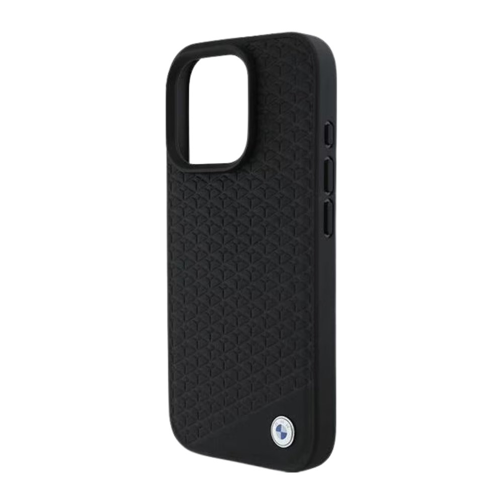 BMW Hc Sign MagSafe Leather Diamond Metal Logo Black iPhone 16 Pro Max — foto 3