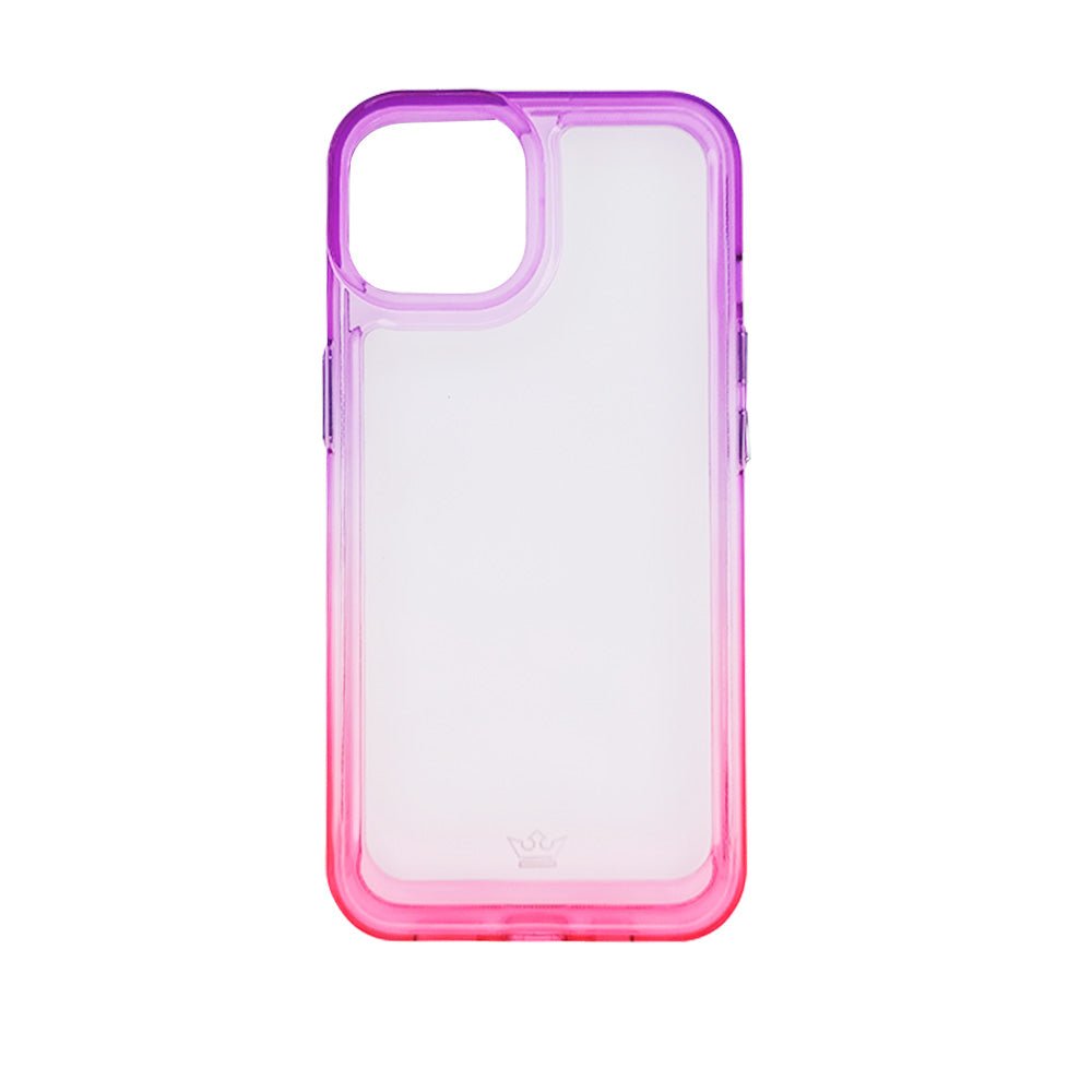Estuche Clásico El Rey Degrade para iPhone 14 - Morado/Rosado