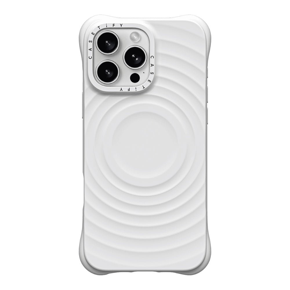 Case CASETiFY Ripple iPhone 16 Pro Blanco