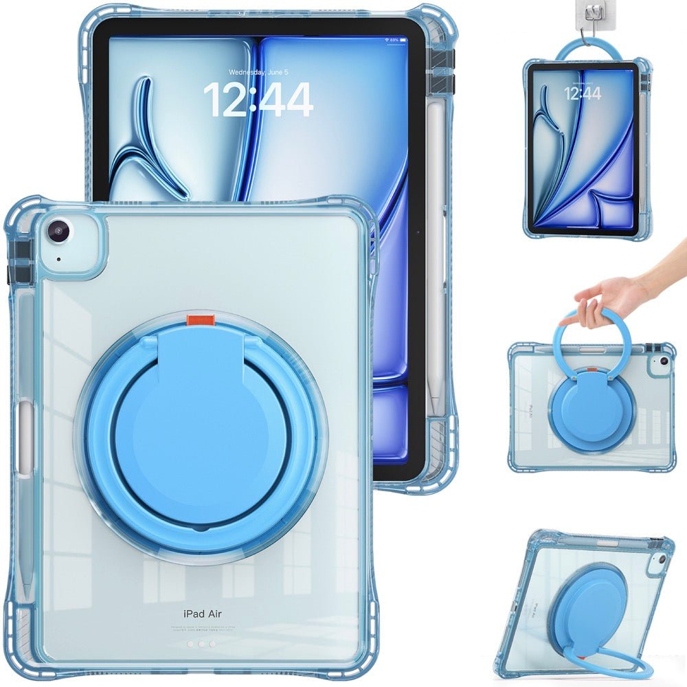 Estuche Transparent B Series Modelo iPad Air 11 2024 Color Celeste con Strap — foto 2