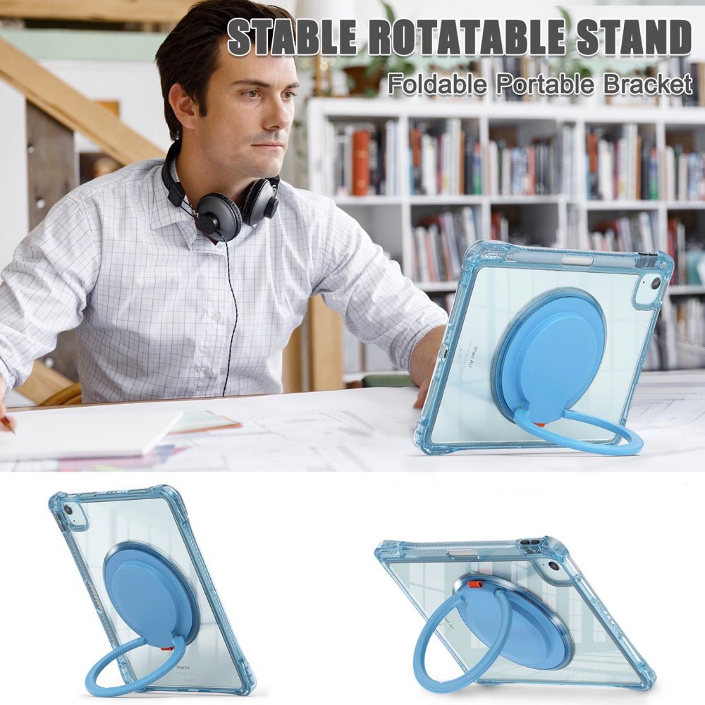 Estuche Transparent B Series Modelo iPad Air 11 2024 Color Celeste con Strap — foto 3