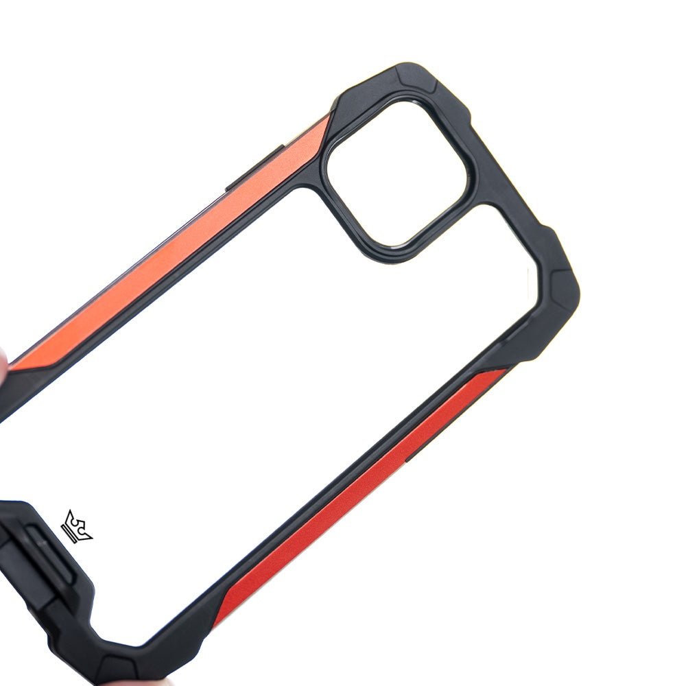 Estuche Clásico El Rey Impact 10 Metros de Protección Apple iPhone 13 Pro Max Color Negro / Rojo — foto 2