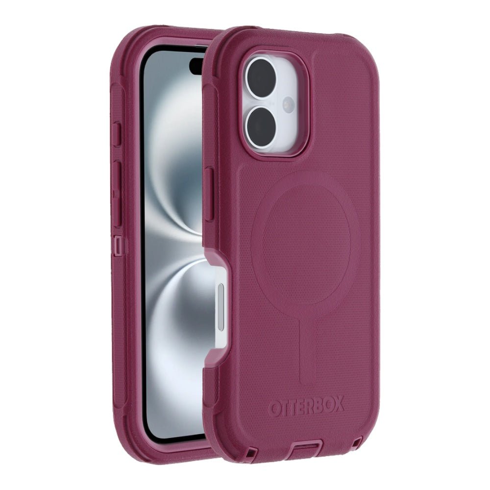 Case OtterBox Defender con MagSafe y Clip Color Corinto Modelo iPhone 16 — foto 3