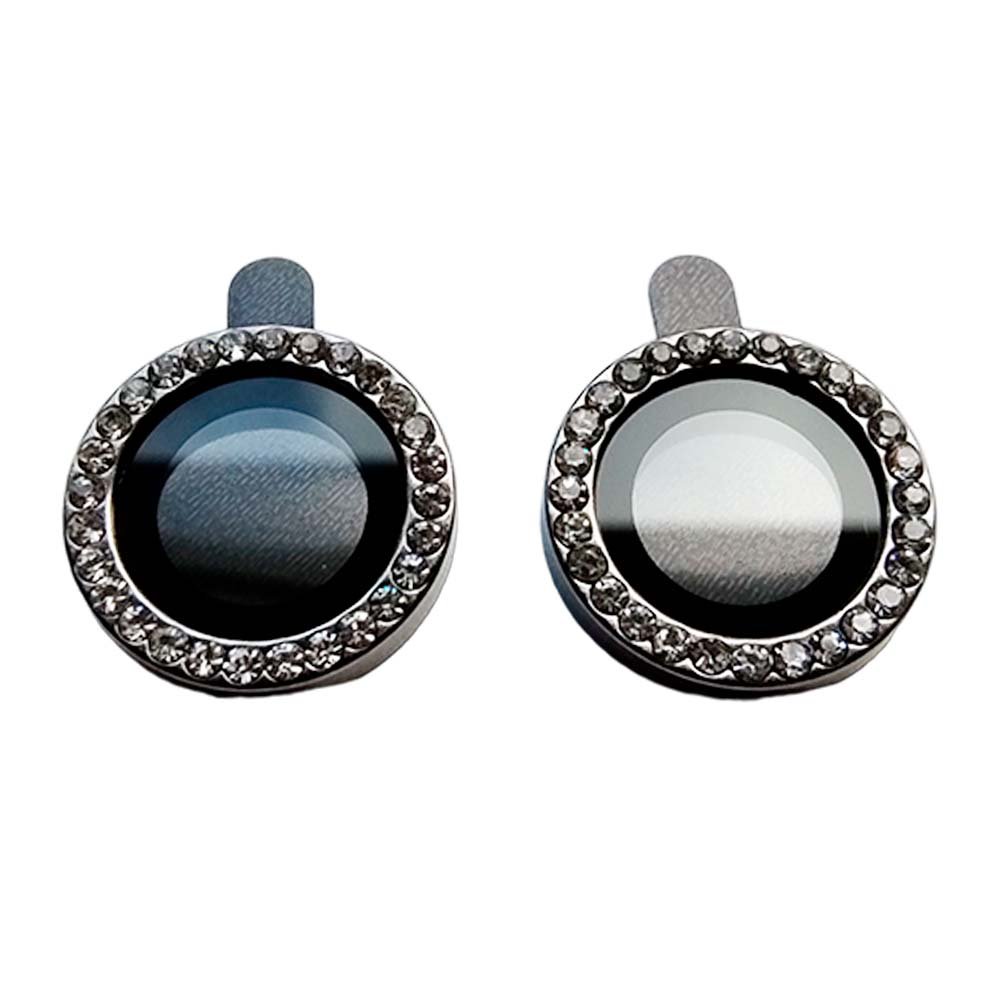 Accesorio El Rey Vidrio Templado Cámara iPhone 15 Diamantes Color Gris