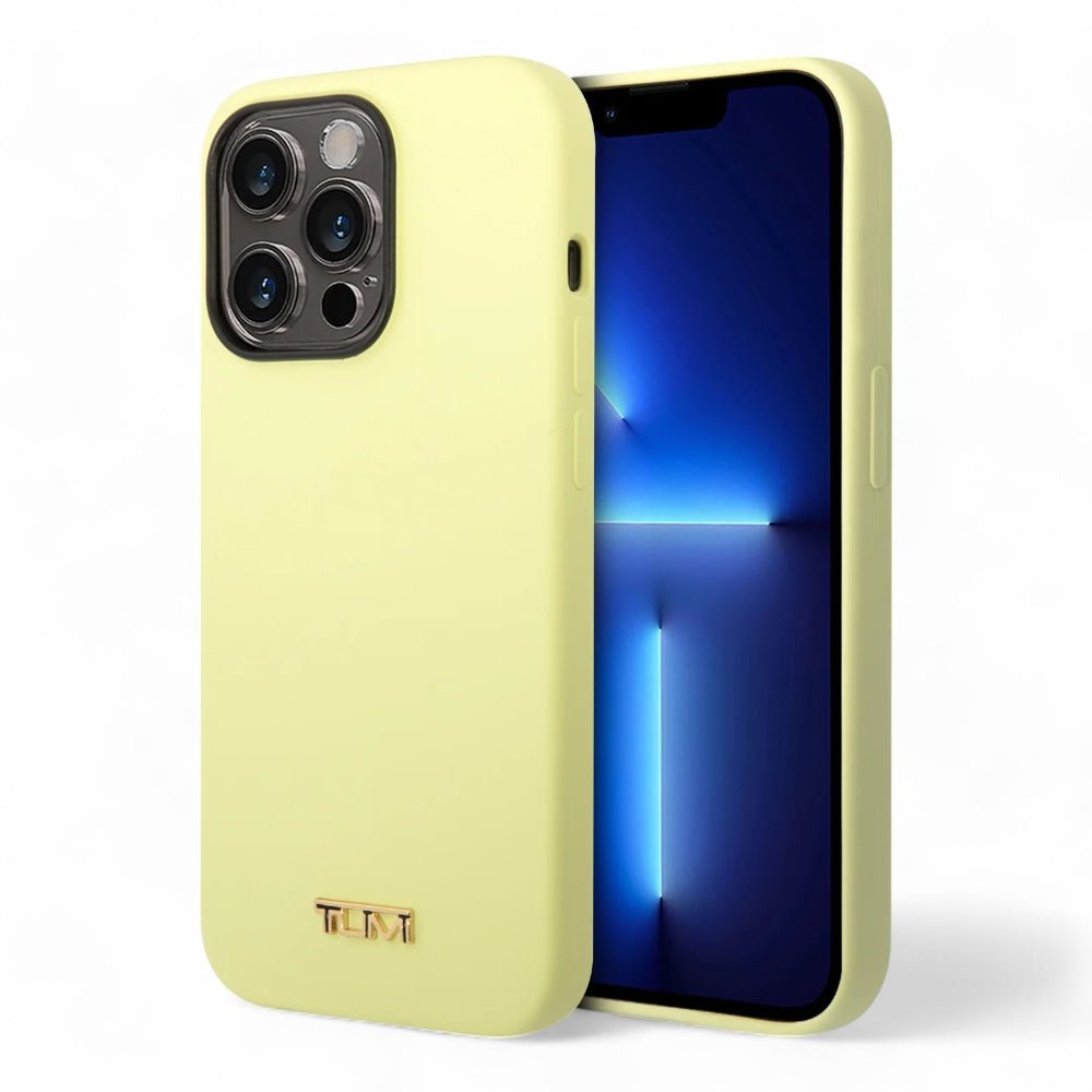 Estuche Tumi Hc Women Liquid Silicone Sage iPhone 14 Pro Max Color Amarillo