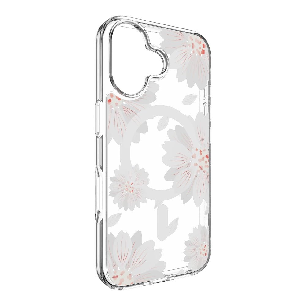 Estuche SwitchEasy Skin iPhone 16 Style M Pattern Shockproof Case For 2024 iPhone 2 Lenses White Flower Color Multicolor — foto 3