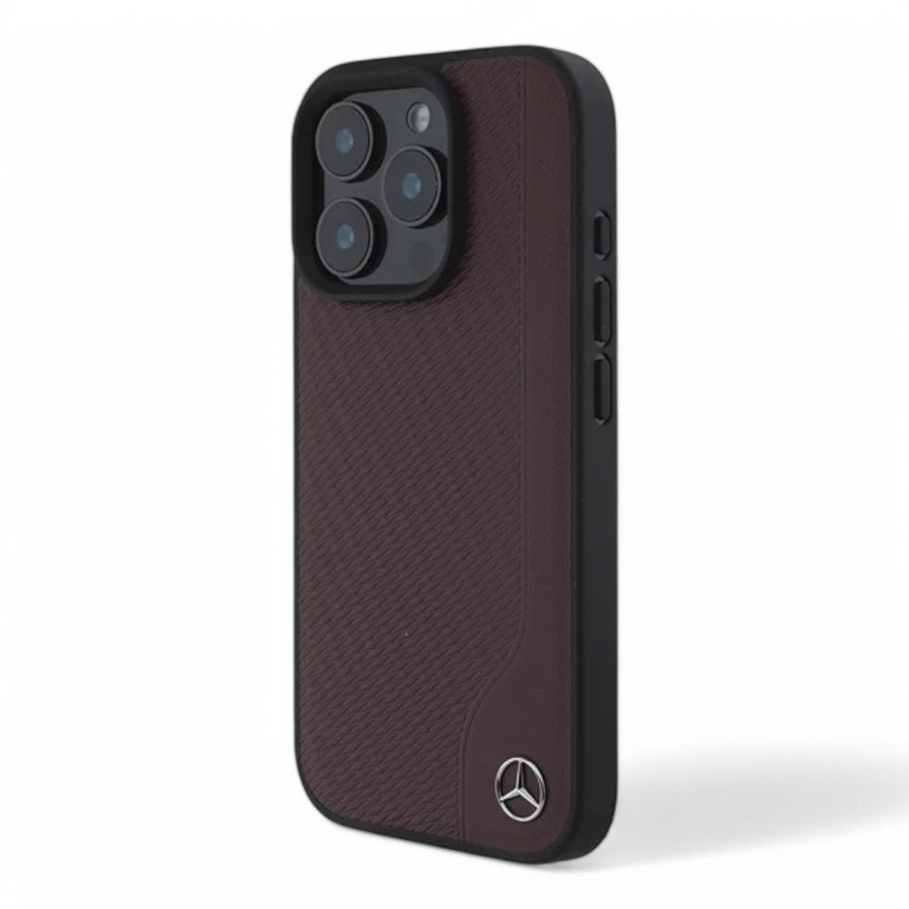 Mercedes-benz Mb Hc MagSafe Wood Imitation Leather Red iPhone 16 Pro Max — foto 4