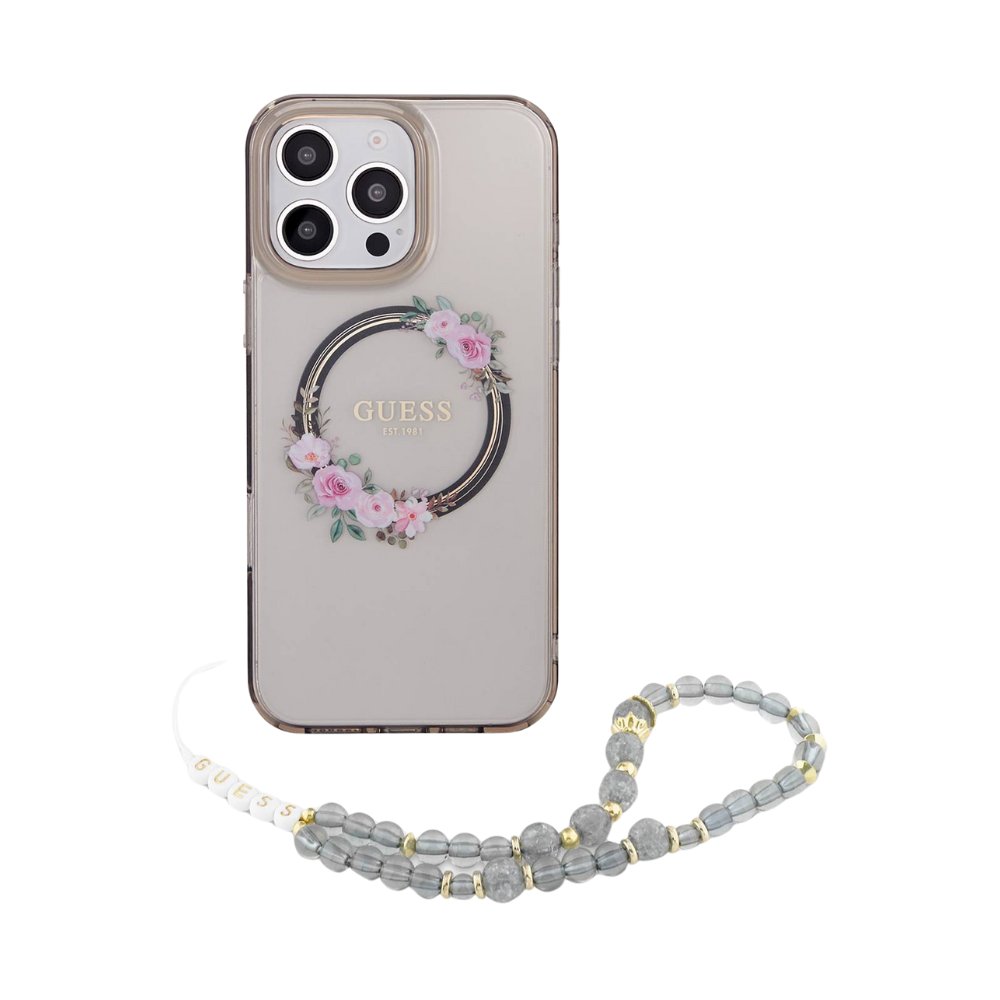 Estuche GUESS Hc MagSafe para iPhone 16 Pro con Charm Strap Rosa — foto 2