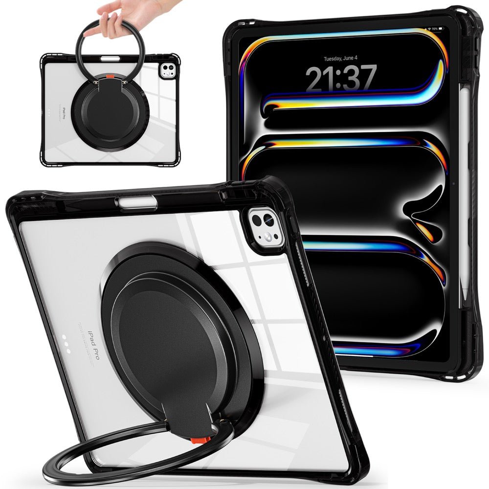 Estuche Transparent B Series Modelo iPad Pro 13 2024 Color Negro con Strap — foto 2