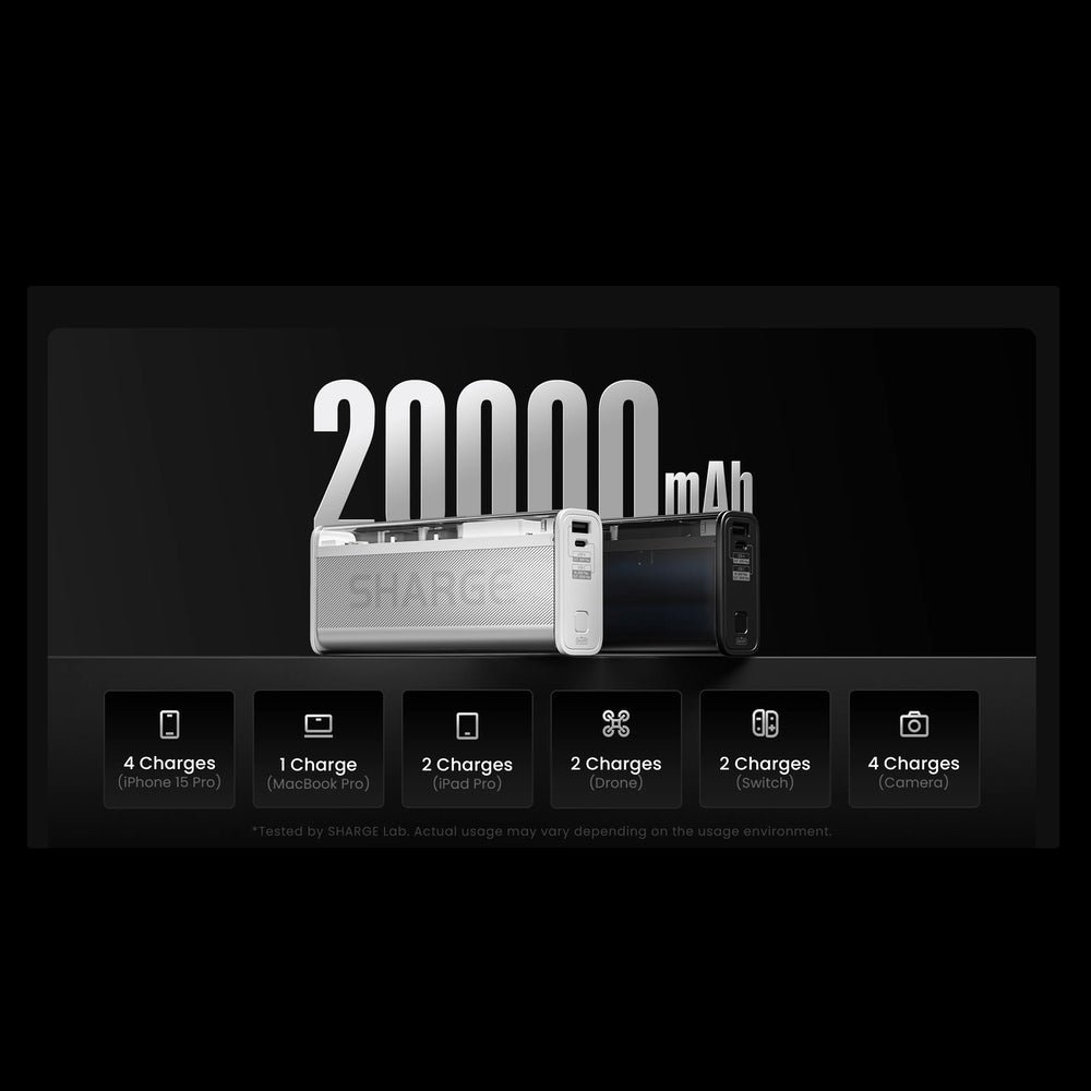 Accesorio Sharge Batería Shargeek 140 Capacidad 20,000 Mha Color Transparente — foto 4