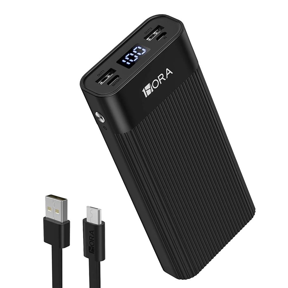 Batería 1hora Carga Rápida 2 Puertos USB 2 Type C 20000mah Negro Gar117 — foto 3