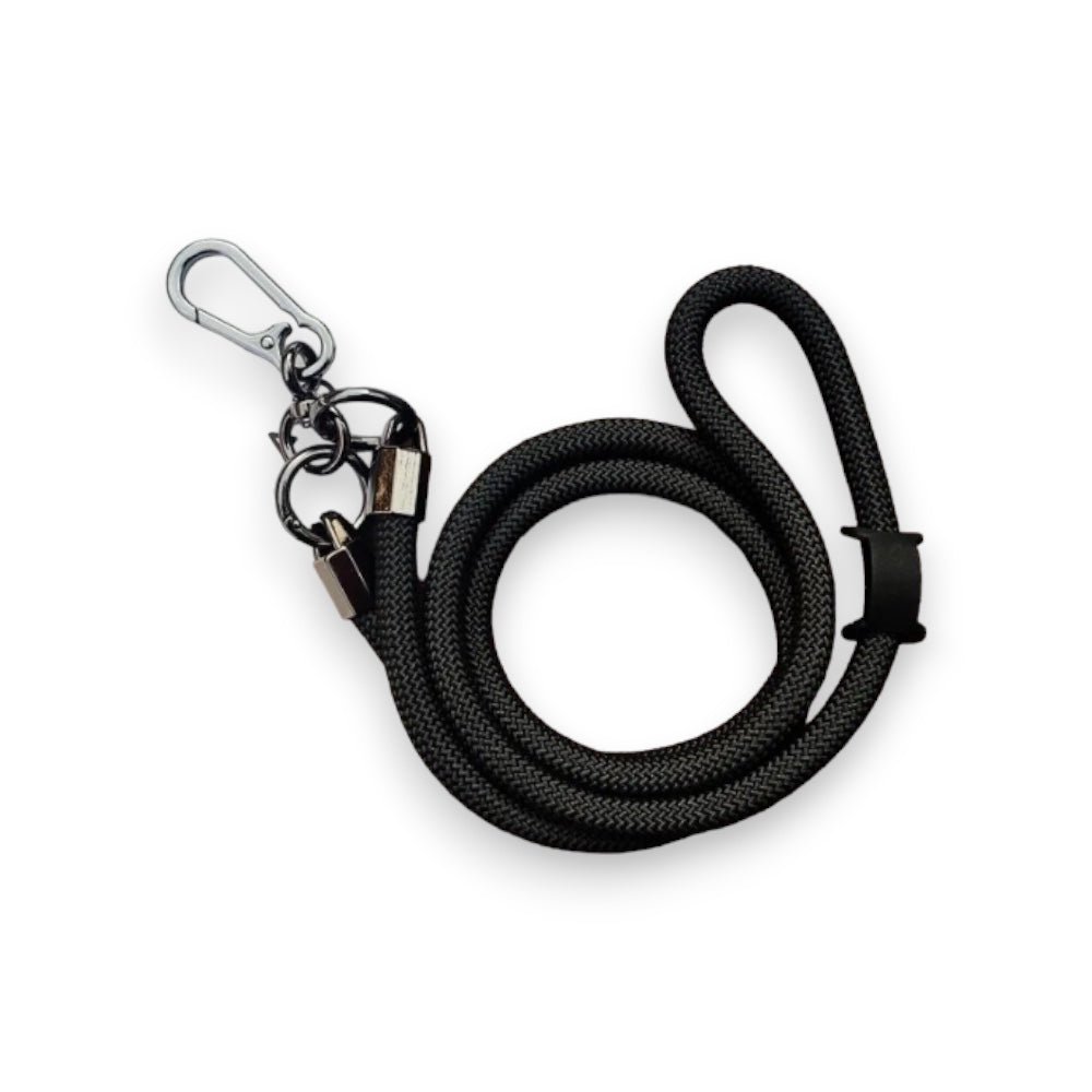 Accesorio el Rey Strap 1.2 M Largo con Sujetadora New con Colgador de Llaves y Audifonos Color Negro