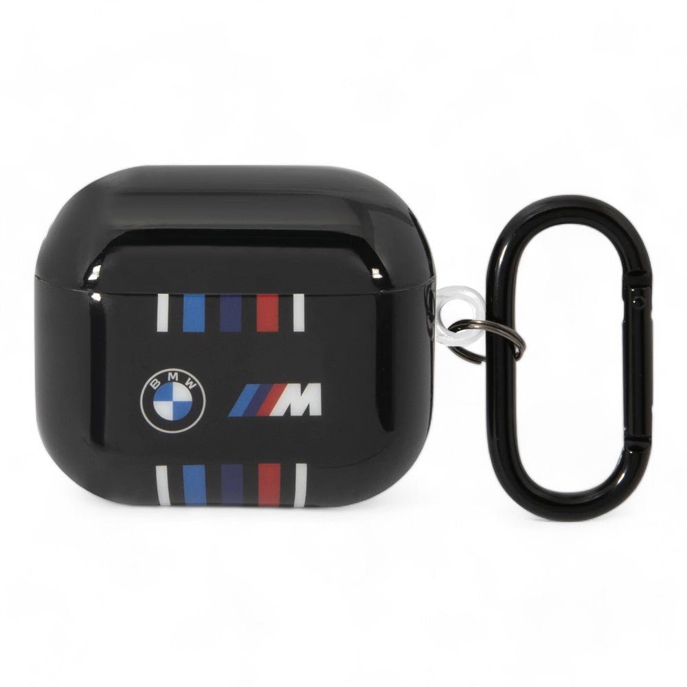 Estuche Bmw Silicon AirPods 3 TPU Multiple Colored Lines Black Color Negro