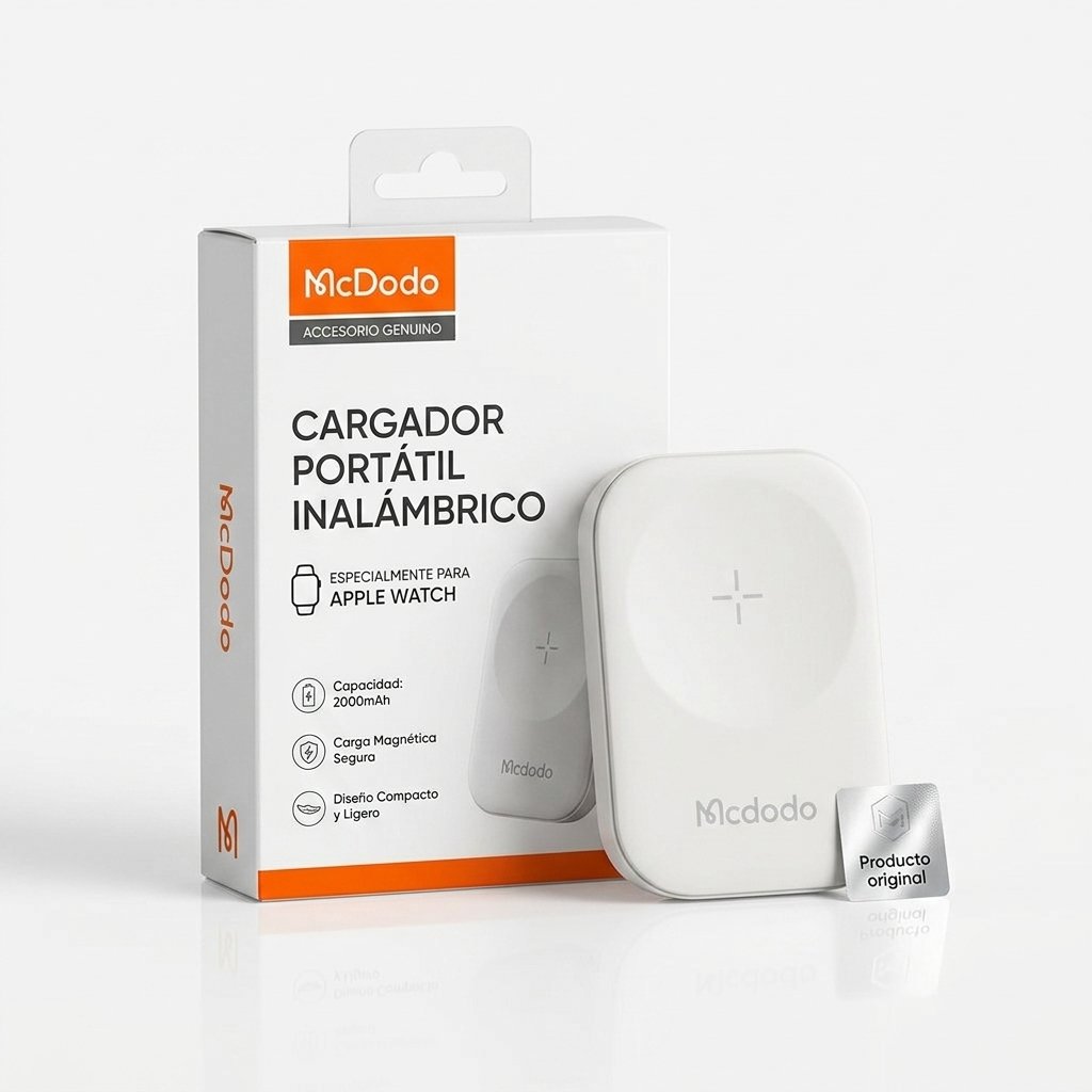 Cargador McDodo Inalámbrico Portable Wirelesfor Apple Watch Color Blanco — foto 7