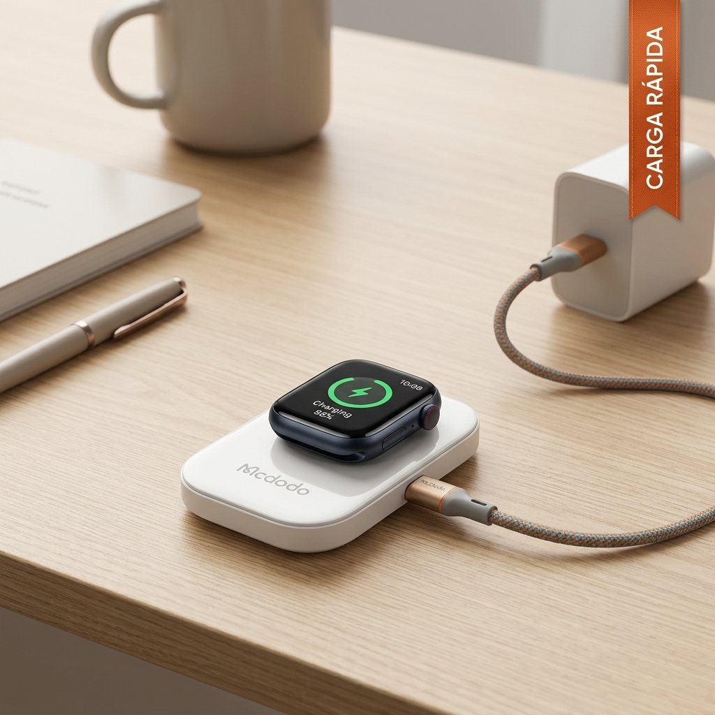 Cargador McDodo Inalámbrico Portable Wirelesfor Apple Watch Color Blanco — foto 8