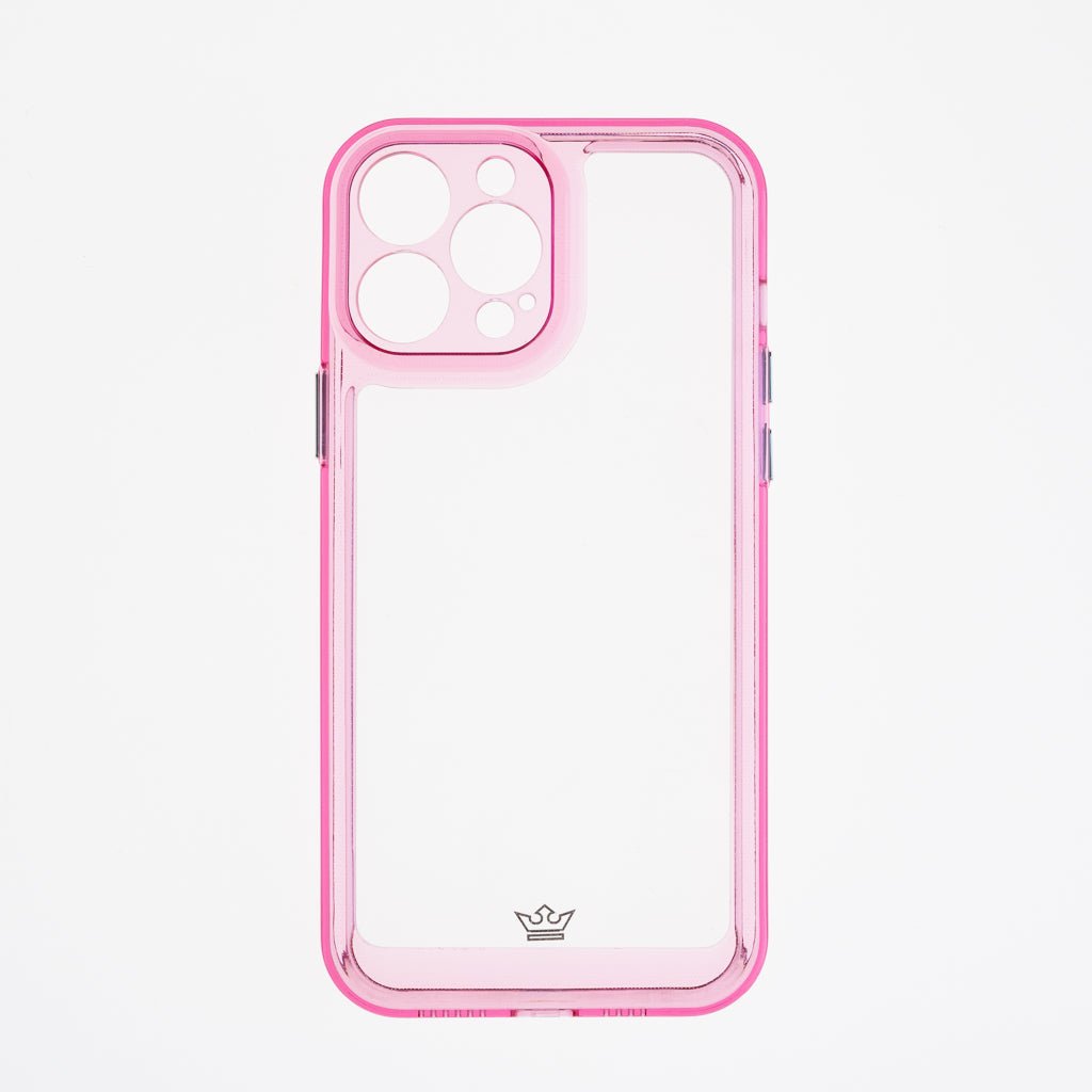 Estuche Transparente El Rey para iPhone 13 Pro Max - Rosado