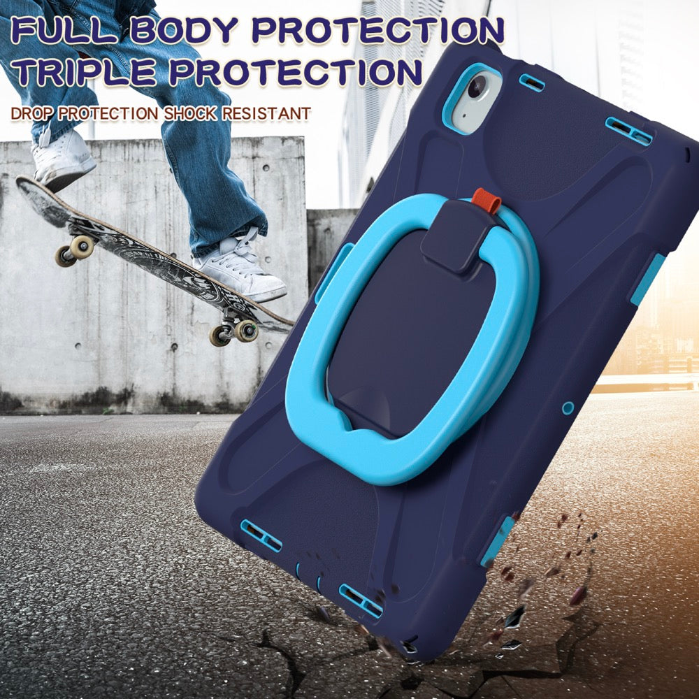 Estuche Pirate B Series Modelo iPad Air 11 2024 Color Azul Marino / Celeste con Strap — foto 6