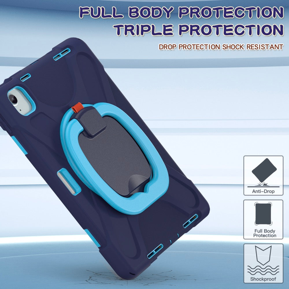 Estuche Pirate B Series Modelo iPad Air 11 2024 Color Azul Marino / Celeste con Strap — foto 7