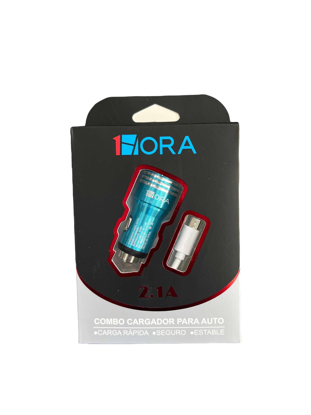 Cargador 1hora Carro de con Micro USB V8 para Color Celeste